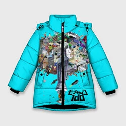 Куртка зимняя для девочки МОБ ПСИХО 100, цвет: 3D-черный