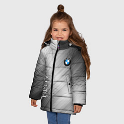 Куртка зимняя для девочки BMW, цвет: 3D-черный — фото 2