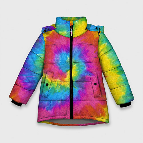 Зимняя куртка для девочки ХИППИ / 3D-Светло-серый – фото 1