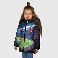 Куртка зимняя для девочки FC MILAN, цвет: 3D-черный — фото 2