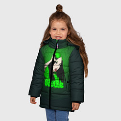 Куртка зимняя для девочки Билли айлиш, цвет: 3D-светло-серый — фото 2