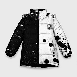 Куртка зимняя для девочки Umbrella Academy спина Z, цвет: 3D-черный