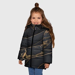 Куртка зимняя для девочки Black gold, цвет: 3D-светло-серый — фото 2