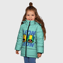 Куртка зимняя для девочки Leon and Sally, цвет: 3D-черный — фото 2