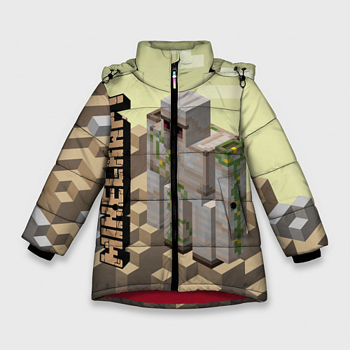 Зимняя куртка для девочки Minecraft / 3D-Красный – фото 1