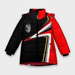 Куртка зимняя для девочки Ювентус Униформа, цвет: 3D-красный