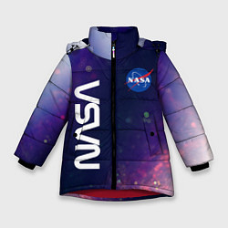 Куртка зимняя для девочки NASA НАСА, цвет: 3D-красный