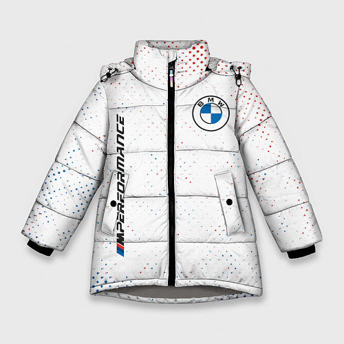 Зимняя куртка для девочки BMW БМВ / 3D-Светло-серый – фото 1