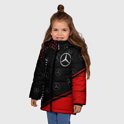 Куртка зимняя для девочки MERCEDES МЕРСЕДЕС, цвет: 3D-светло-серый — фото 2
