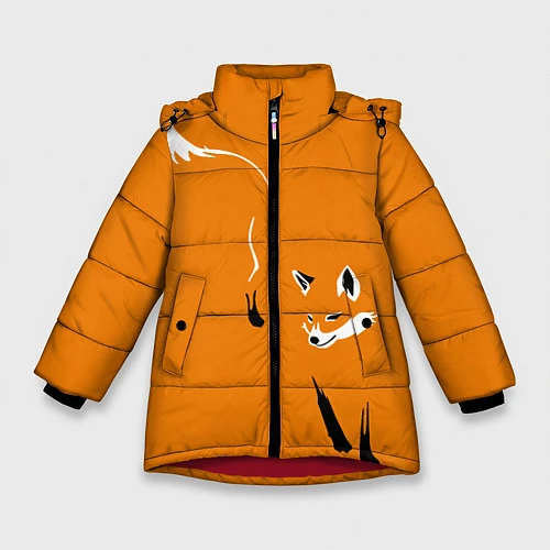 Зимняя куртка для девочки ЛИСА / 3D-Красный – фото 1