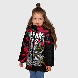 Куртка зимняя для девочки Blink 182, цвет: 3D-черный — фото 2