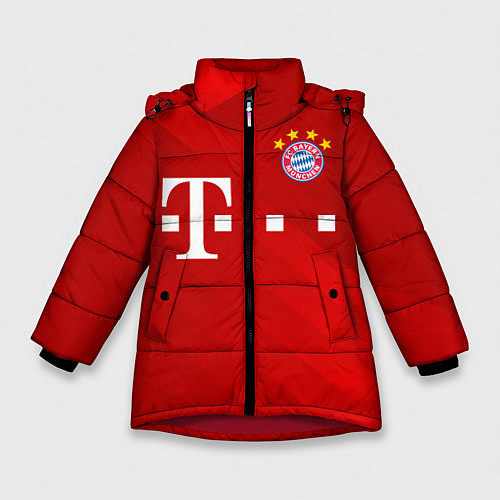 Зимняя куртка для девочки FC Bayern Munchen / 3D-Красный – фото 1