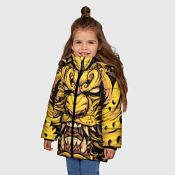 Куртка зимняя для девочки Тигровая маска Ханья, цвет: 3D-черный — фото 2