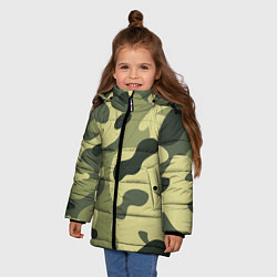 Куртка зимняя для девочки Маскировка, цвет: 3D-черный — фото 2