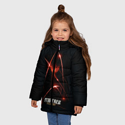 Куртка зимняя для девочки Звездный путь, цвет: 3D-черный — фото 2