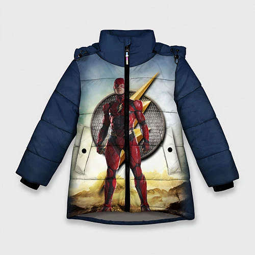 Зимняя куртка для девочки The Flash / 3D-Светло-серый – фото 1