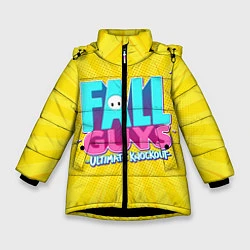 Куртка зимняя для девочки Fall Guys, цвет: 3D-черный