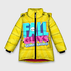 Куртка зимняя для девочки Fall Guys, цвет: 3D-красный