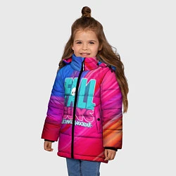 Куртка зимняя для девочки FALL GUYS: Ultimate Knockout, цвет: 3D-черный — фото 2