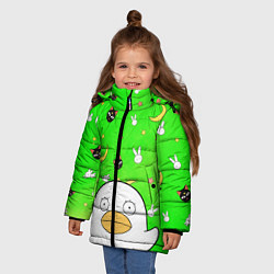 Куртка зимняя для девочки ГИНТАМА, цвет: 3D-черный — фото 2