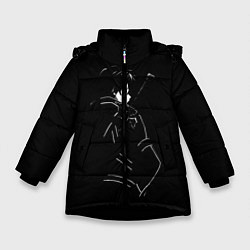 Куртка зимняя для девочки Кирито, цвет: 3D-черный