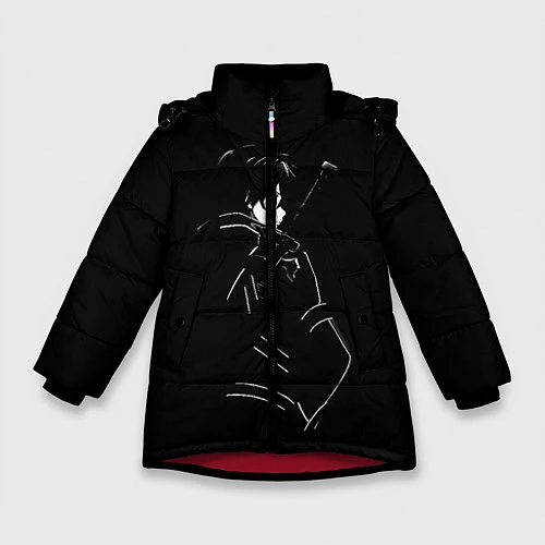 Зимняя куртка для девочки Кирито / 3D-Красный – фото 1