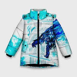 Куртка зимняя для девочки CS GO HOWL ВОЙ, цвет: 3D-черный
