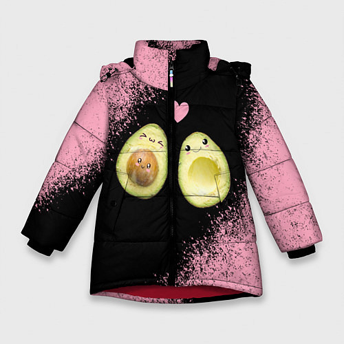 Зимняя куртка для девочки Авокадо / 3D-Красный – фото 1