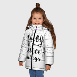 Куртка зимняя для девочки Enjoy, цвет: 3D-черный — фото 2