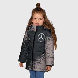 Куртка зимняя для девочки MERCEDES МЕРСЕДЕС, цвет: 3D-светло-серый — фото 2