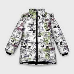 Куртка зимняя для девочки Лилии, цвет: 3D-черный