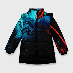 Куртка зимняя для девочки ПЛАЗМА, цвет: 3D-черный