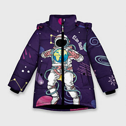 Куртка зимняя для девочки Elon Musk, цвет: 3D-черный
