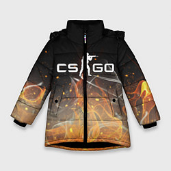 Куртка зимняя для девочки COUNTER STRIKE, цвет: 3D-черный