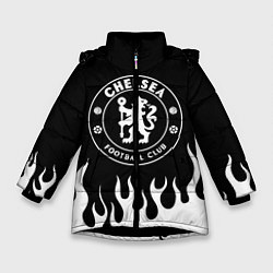 Куртка зимняя для девочки Chelsea BW, цвет: 3D-черный