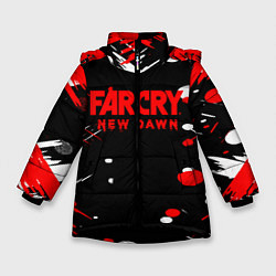 Куртка зимняя для девочки Far Cry, цвет: 3D-черный