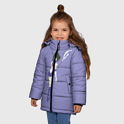 Куртка зимняя для девочки Сейлор Сатурн, цвет: 3D-черный — фото 2