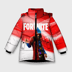 Куртка зимняя для девочки FORTNITE, цвет: 3D-черный