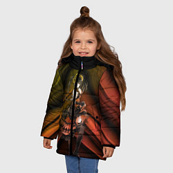 Куртка зимняя для девочки Куруми Токисаки, цвет: 3D-черный — фото 2