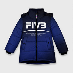 Куртка зимняя для девочки FIVB Volleyball, цвет: 3D-черный