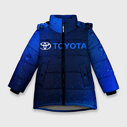 Куртка зимняя для девочки TOYOTA ТОЙОТА, цвет: 3D-светло-серый