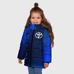 Куртка зимняя для девочки TOYOTA ТОЙОТА, цвет: 3D-светло-серый — фото 2