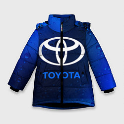 Куртка зимняя для девочки TOYOTA ТОЙОТА, цвет: 3D-черный