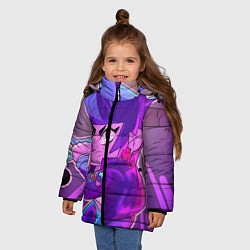 Куртка зимняя для девочки Биби, цвет: 3D-черный — фото 2