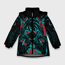 Куртка зимняя для девочки АНИМЕ GO, цвет: 3D-светло-серый