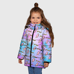 Куртка зимняя для девочки BLACKPINK ICE CREAM, цвет: 3D-черный — фото 2