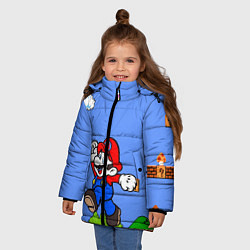 Куртка зимняя для девочки Mario, цвет: 3D-светло-серый — фото 2