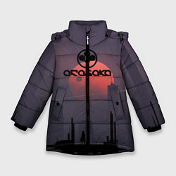 Куртка зимняя для девочки Cyberpunk 2077 - Arasaka, цвет: 3D-черный