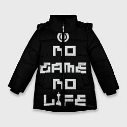 Куртка зимняя для девочки NO GAME NO LIFE, цвет: 3D-черный