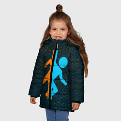 Куртка зимняя для девочки PORTAL ПОРТАЛ, цвет: 3D-красный — фото 2